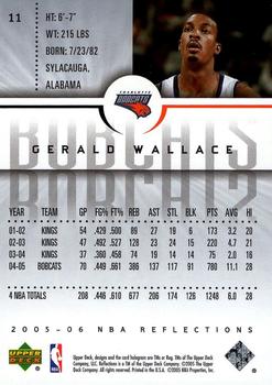 2005-06 Upper Deck Reflections #11 Gerald Wallace Back