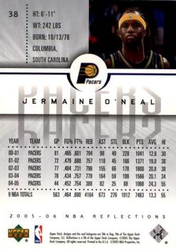2005-06 Upper Deck Reflections #38 Jermaine O'Neal Back