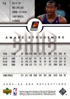 2005-06 Upper Deck Reflections #76 Amare Stoudemire Back