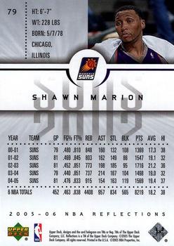 2005-06 Upper Deck Reflections #79 Shawn Marion Back
