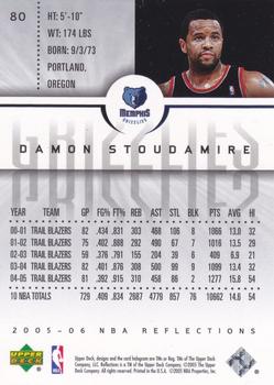 2005-06 Upper Deck Reflections #80 Damon Stoudamire Back