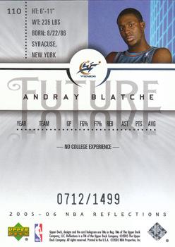 2005-06 Upper Deck Reflections #110 Andray Blatche Back