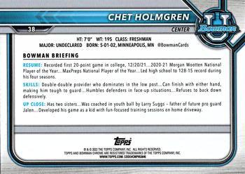 2021-22 Bowman University - Pink #38 Chet Holmgren Back