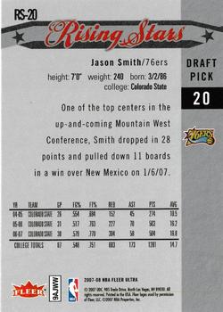 2007-08 Ultra - Rising Stars #RS-20 Jason Smith Back