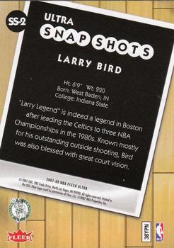 2007-08 Ultra - Ultra Snap Shots #SS-2 Larry Bird Back