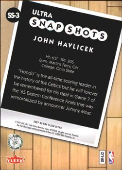 2007-08 Ultra - Ultra Snap Shots #SS-3 John Havlicek Back