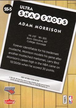 2007-08 Ultra - Ultra Snap Shots #SS-5 Adam Morrison Back