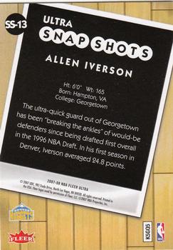 2007-08 Ultra - Ultra Snap Shots #SS-13 Allen Iverson Back