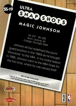 2007-08 Ultra - Ultra Snap Shots #SS-19 Magic Johnson Back