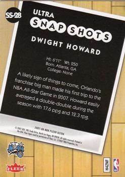 2007-08 Ultra - Ultra Snap Shots #SS-28 Dwight Howard Back