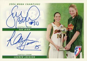 2005 Rittenhouse WNBA - Case Topper Dual Autograph #DA1 Sue Bird / Lauren Jackson Front