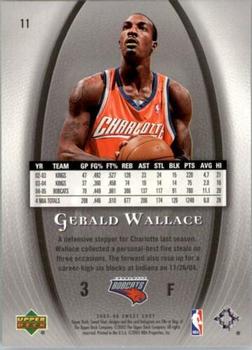 2005-06 Upper Deck Sweet Shot #11 Gerald Wallace Back