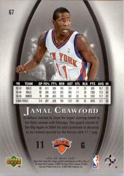 2005-06 Upper Deck Sweet Shot #67 Jamal Crawford Back