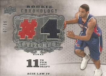 2007-08 Upper Deck Chronology - Stitches in Time #SIT-AL Acie Law IV Front
