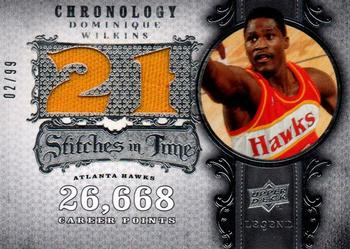 2007-08 Upper Deck Chronology - Stitches in Time #SIT-DW Dominique Wilkins Front