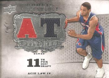 2007-08 Upper Deck Chronology - Stitches in Time 1 #SIT-AL Acie Law IV Front