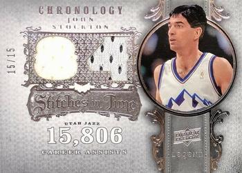 2007-08 Upper Deck Chronology - Stitches in Time 15 #SIT-JS John Stockton Front