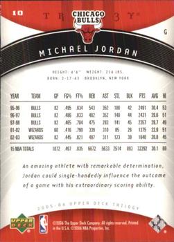 2005-06 Upper Deck Trilogy #10 Michael Jordan Back