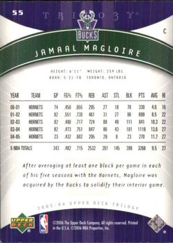 2005-06 Upper Deck Trilogy #55 Jamaal Magloire Back