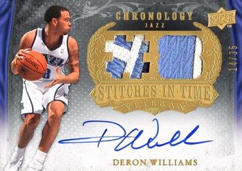 2007-08 Upper Deck Chronology - Stitches in Time Patches Autographs #SIT-DE Deron Williams Front