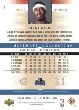 2005-06 Upper Deck Ultimate Collection #6 Ricky Davis Back