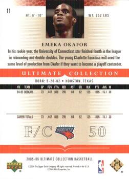 2005-06 Upper Deck Ultimate Collection #11 Emeka Okafor Back
