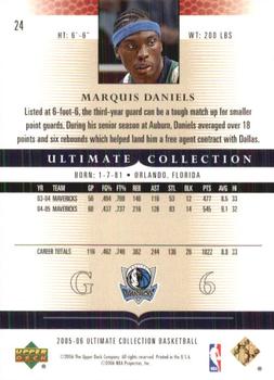 2005-06 Upper Deck Ultimate Collection #24 Marquis Daniels Back