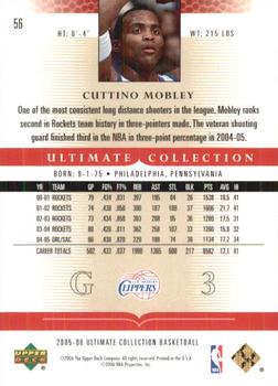 2005-06 Upper Deck Ultimate Collection #56 Cuttino Mobley Back