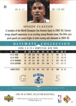 2005-06 Upper Deck Ultimate Collection #84 Speedy Claxton Back