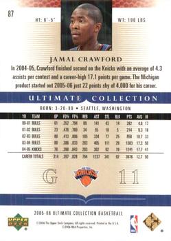 2005-06 Upper Deck Ultimate Collection #87 Jamal Crawford Back