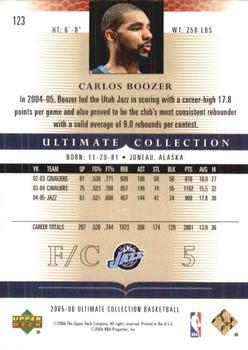 2005-06 Upper Deck Ultimate Collection #123 Carlos Boozer Back