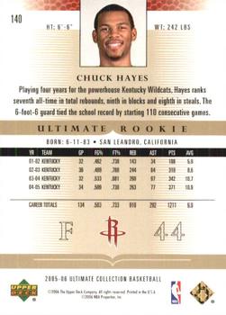 2005-06 Upper Deck Ultimate Collection #140 Chuck Hayes Back