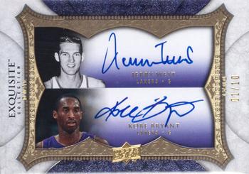 2007-08 Upper Deck Exquisite Collection - Enshrinements Dual #DEN-BW Kobe Bryant / Jerry West Front