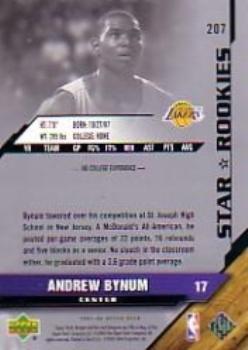 2005-06 Upper Deck #207 Andrew Bynum Back