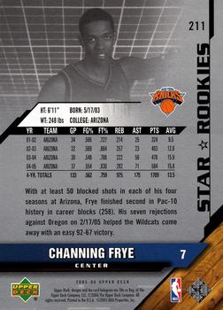 2005-06 Upper Deck #211 Channing Frye Back
