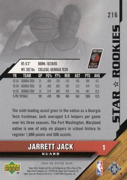 2005-06 Upper Deck #216 Jarrett Jack Back