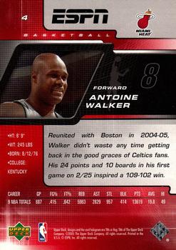 2005-06 Upper Deck ESPN #4 Antoine Walker Back