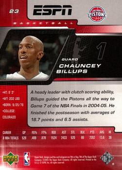 2005-06 Upper Deck ESPN #23 Chauncey Billups Back