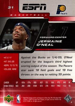 2005-06 Upper Deck ESPN #31 Jermaine O'Neal Back