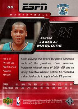 2005-06 Upper Deck ESPN #56 Jamaal Magloire Back