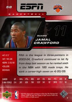 2005-06 Upper Deck ESPN #58 Jamal Crawford Back