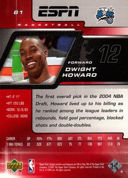 2005-06 Upper Deck ESPN #61 Dwight Howard Back