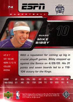 2005-06 Upper Deck ESPN #74 Mike Bibby Back