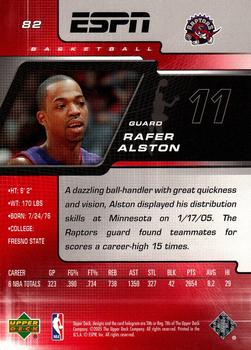2005-06 Upper Deck ESPN #82 Rafer Alston Back