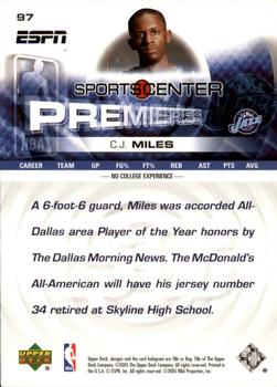2005-06 Upper Deck ESPN #97 C.J. Miles Back