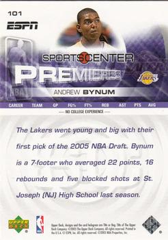 2005-06 Upper Deck ESPN #101 Andrew Bynum Back