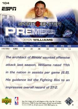 2005-06 Upper Deck ESPN #104 Deron Williams Back