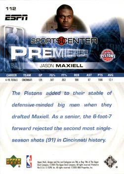 2005-06 Upper Deck ESPN #112 Jason Maxiell Back
