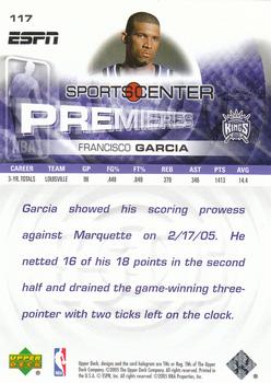 2005-06 Upper Deck ESPN #117 Francisco Garcia Back
