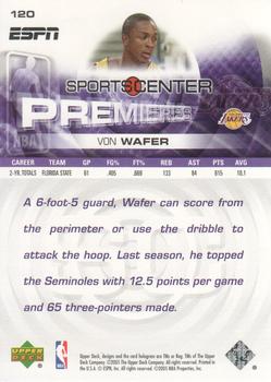 2005-06 Upper Deck ESPN #120 Von Wafer Back